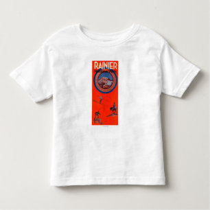 Camiseta Infantil Poster da propaganda do Monte Rainier