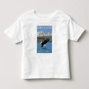 Camiseta Infantil Poster das viagens vintage do mergulho da águia