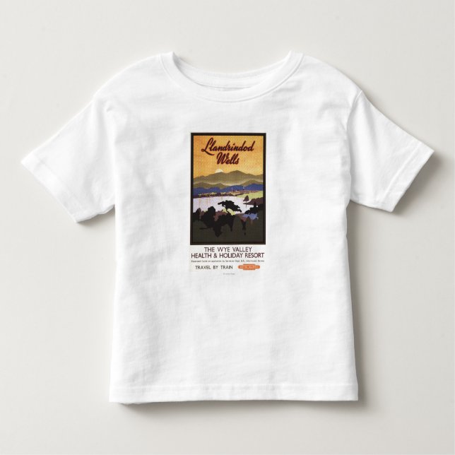 Camiseta Infantil Poster de British Rail do recurso do vale do Wye (Frente)