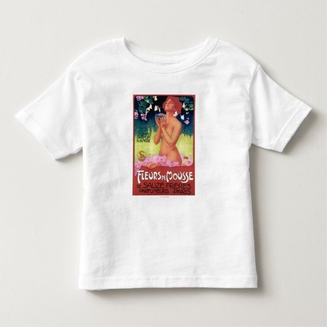 Camiseta Infantil Poster de Fleurs de Musse Perfume (Frente)