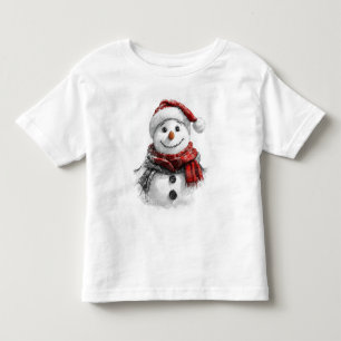 Camiseta Infantil Poster do esboço natalino