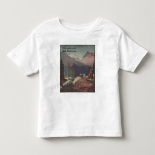 Camiseta Infantil Poster do promocional da estrada de ferro de