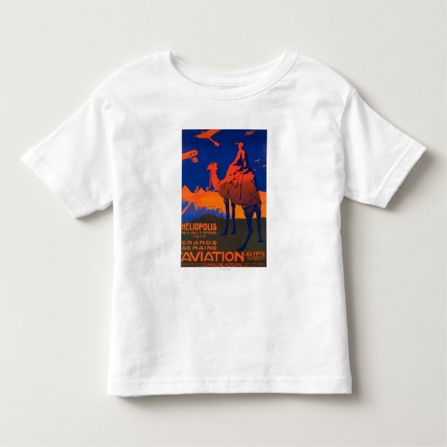 Camiseta Infantil Poster francês do promocional da linha aérea (Frente)