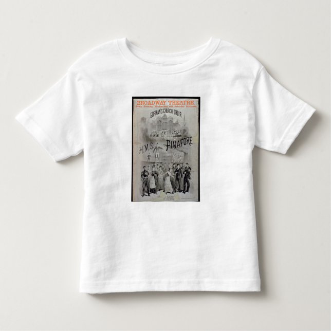 Camiseta Infantil Poster para do "o Pinafore HMS", executado pelo C (Frente)