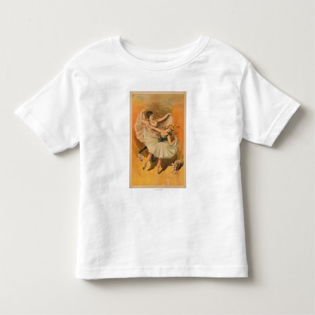 Camiseta Infantil Poster teatral de duas bailarinas (Frente)