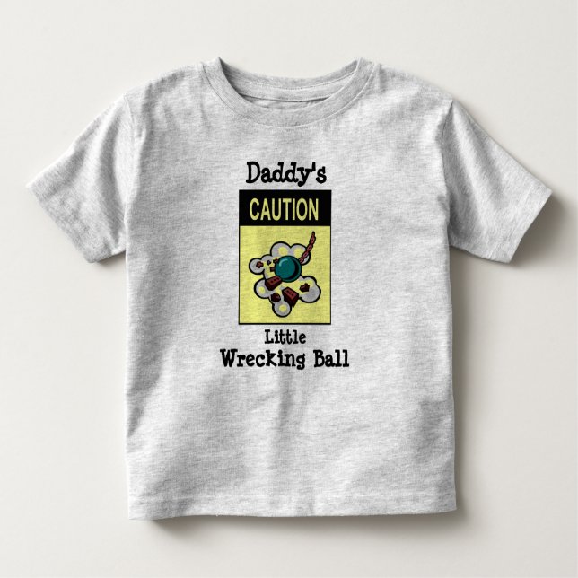 Camiseta Infantil Pouca bola de destruição do pai (Frente)