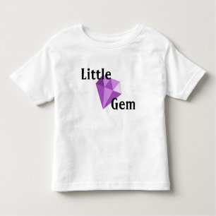 Camiseta Infantil Pouco t-shirt roxo da criança da gema