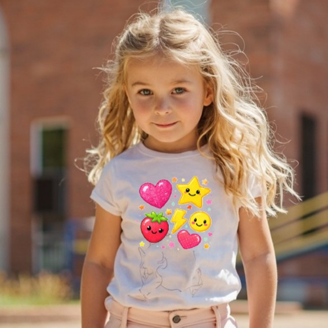 Camiseta Infantil Power Pals™ Icon Mix Toddler T-Shirt – Cute Stars, (Criador carregado)