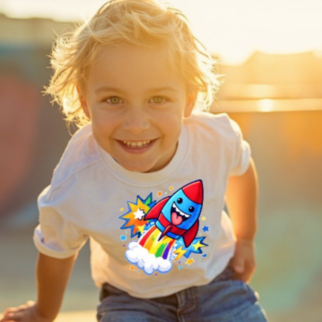 Camiseta Infantil Power Pals™ Rocket Fun Toddler T-Shirt – Cute Spac (Criador carregado)