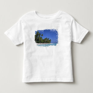 Camiseta Infantil Praia com palmeiras, Maldivas