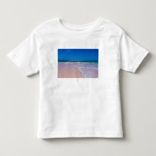 Camiseta Infantil Praia de areia rosa na Baía de Conch, Ilha Cat,