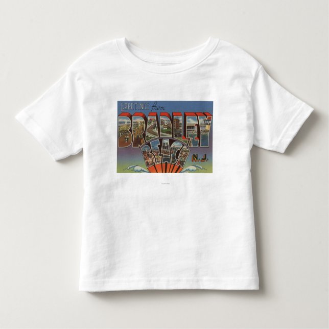 Camiseta Infantil Praia de Bradley, New-jersey - grandes cenas da (Frente)