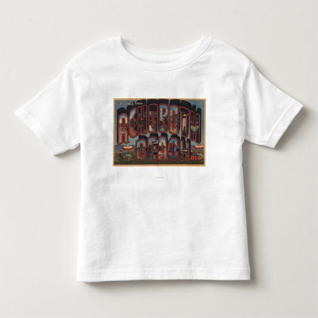 Camiseta Infantil Praia de Rehoboth, Delaware - grandes cenas da (Frente)