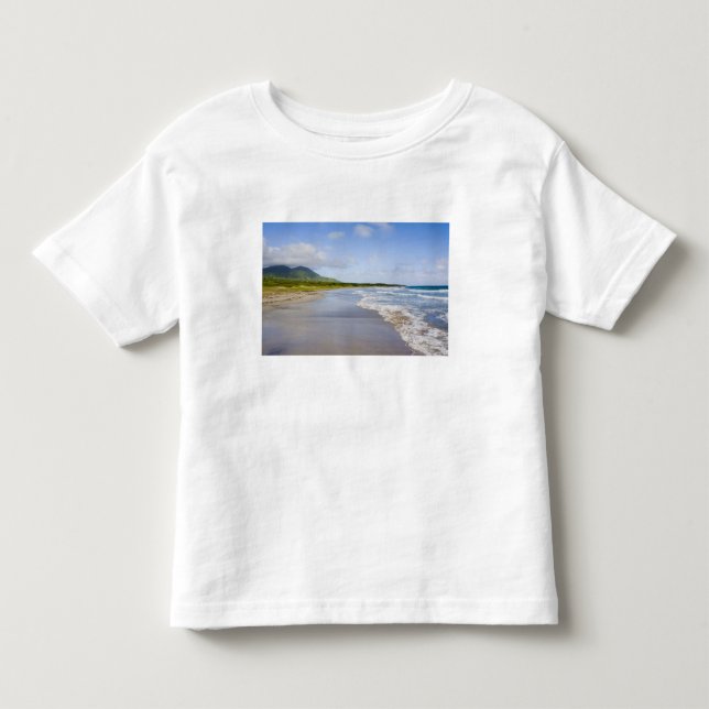 Camiseta Infantil Praia de Windward, Nevis (Frente)