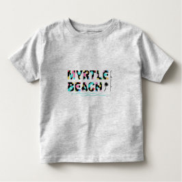 Camiseta Infantil Praia Diversão Myrtle, SC Summer Graphic Cute