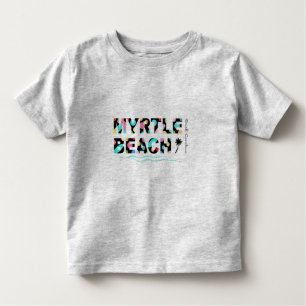 Camiseta Infantil Praia Diversão Myrtle, SC Summer Graphic Cute
