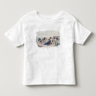 Camiseta Infantil Praia em Yport, 1878 (óleo em canvas)