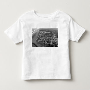 Camiseta Infantil Praia pacífica, WA - fotografia da vista aérea