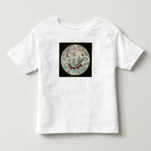 Camiseta Infantil Prato pintado com um navio