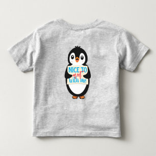 Camiseta Infantil Prazer em encontrar-me: sinal de pinguim personali