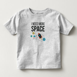 Camiseta Infantil Preciso De Mais Espaço Para O Espaço Gráfico