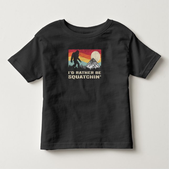 Camiseta Infantil Preferencialmente Id De Pé Grande Sasquatch De Pé  (Frente)