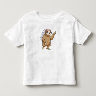 Camiseta Infantil Preguiça como Noiva com Véu