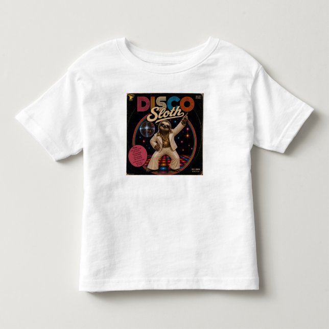 Camiseta Infantil Preguiça Disco (Frente)