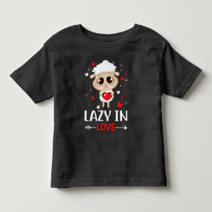 Camiseta Infantil Preguiçoso no Amor Ovino para Solteiros Dias de o