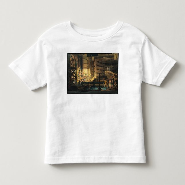 Camiseta Infantil Preparando o cenário em um teatro (Frente)
