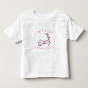 Camiseta Infantil Preppy Pink Cape Cod Massachusetts