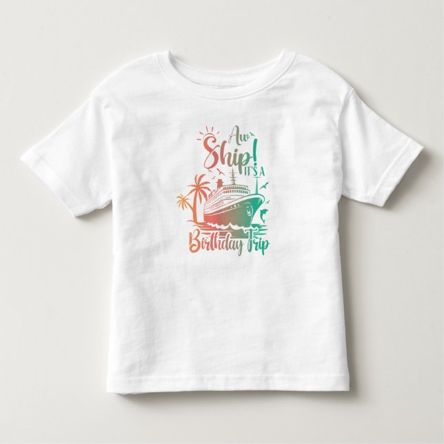 Camiseta Infantil Presença de Celebração de Aniversário Náutico (Frente)