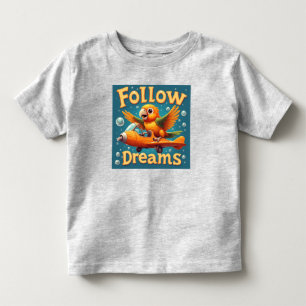 Camiseta Infantil 🦜 Presente de Avião para Crianças para Pequenos S