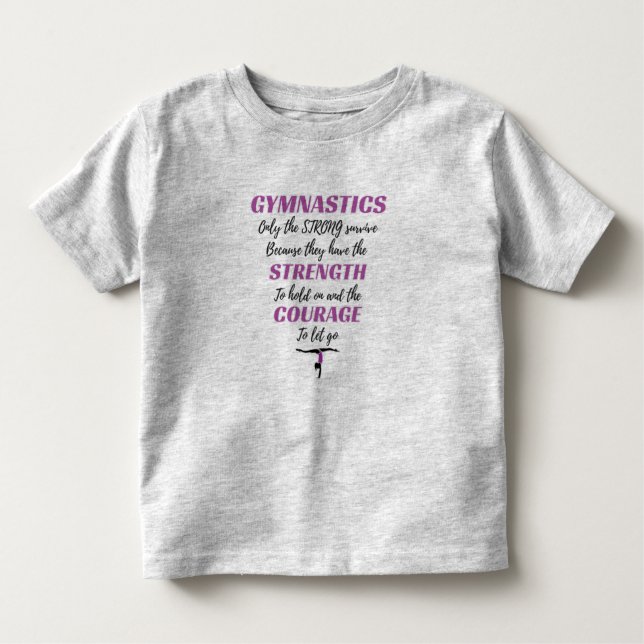 Camiseta Infantil Presente de Ginástica Os Fortes Sobrevivem Present (Frente)