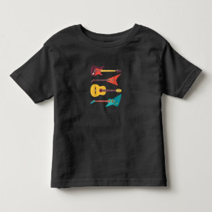 Camiseta Infantil Presente De Guitarra Elétrica E De Guitarra Acús