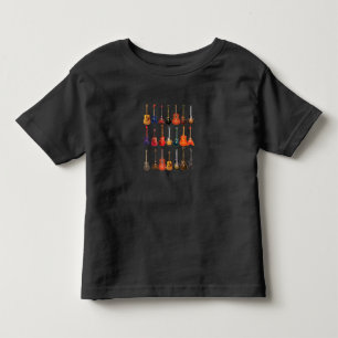 Camiseta Infantil Presente De Instrumentos Musicais De Pedra E Roll 