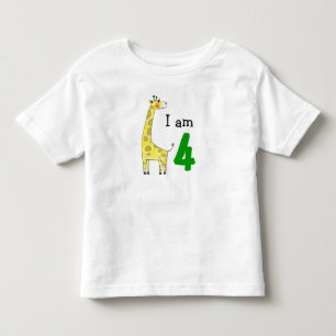 Camiseta Infantil presente de menino/menina de 4 anos de idade (gira