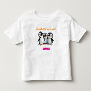 Camiseta Infantil Presente de tripletes de primeiro aniversario, pin