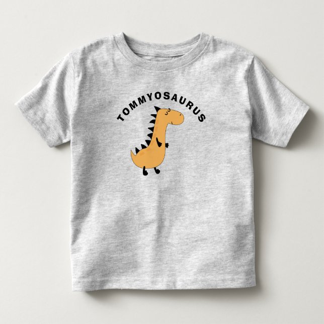 Camiseta Infantil Presente Dinossauro Fofa Com Nom (Frente)