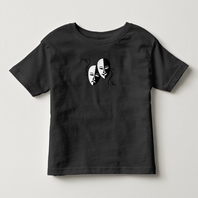 Camiseta Infantil Presente do Ator de Máscaras de Tragédia de Comédi (Frente)
