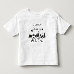 Camiseta Infantil Presente Personalizado Acredite no Papai Noel Nata