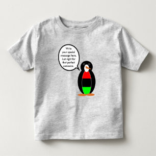 Camiseta Infantil Presente Personalizado de Pinguim da Vida Selvagem