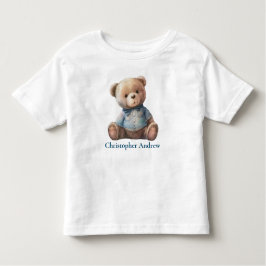Camiseta Infantil Presente personalizado para o bebê do urso de pelú