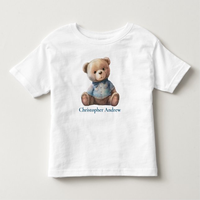 Camiseta Infantil Presente personalizado para o bebê do urso de pelú (Frente)