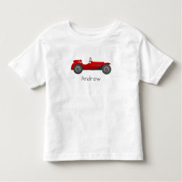Camiseta Infantil Presentes Personalizados de Carro Clássico Vermelh