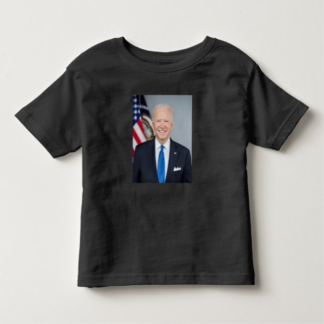 Camiseta Infantil Presidente Joe Biden White House Retrato (Frente)