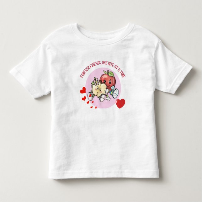 Camiseta Infantil Preso em você (Amigos da Apple Adoráveis) (Frente)
