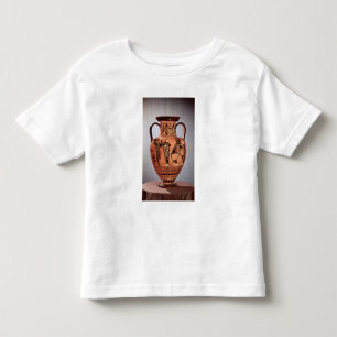 Camiseta Infantil Preto-figura grega amphora