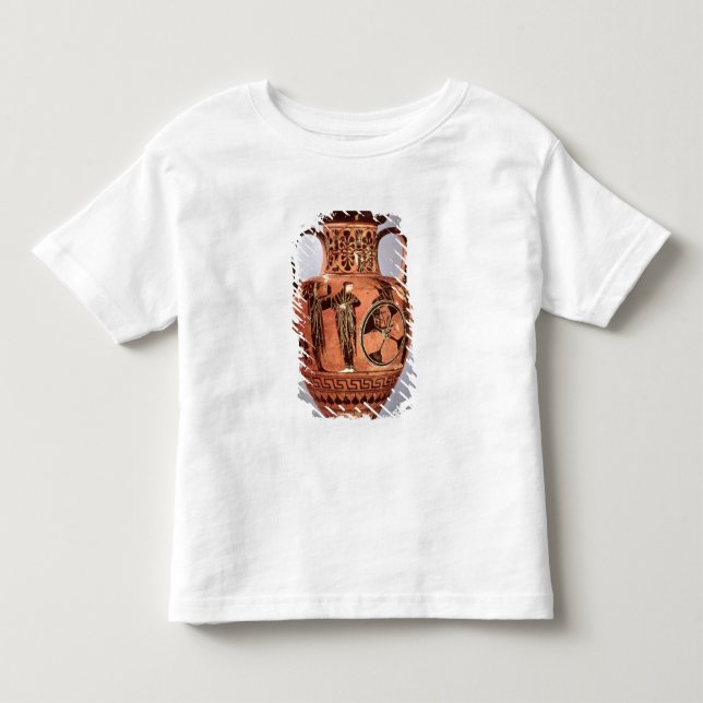 Camiseta Infantil Preto-figura grega amphora (Frente)