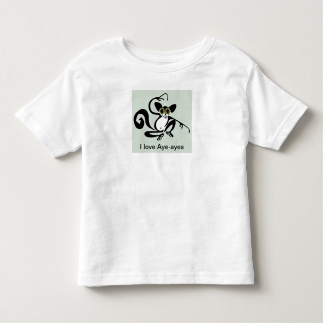 Camiseta Infantil Primato - adoro Aye-ays - Vida selvagem - Madagásc (Frente)